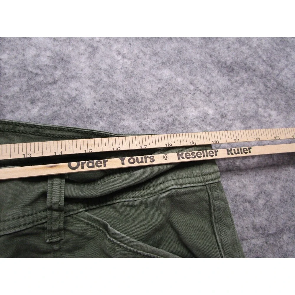 Torrid Jeans Womens 20 green Stretch Denim roll up snap‎ ankle pre-owned